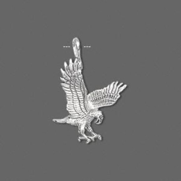 Pewter Flying Eagle Pendant - Picture 3 of 16